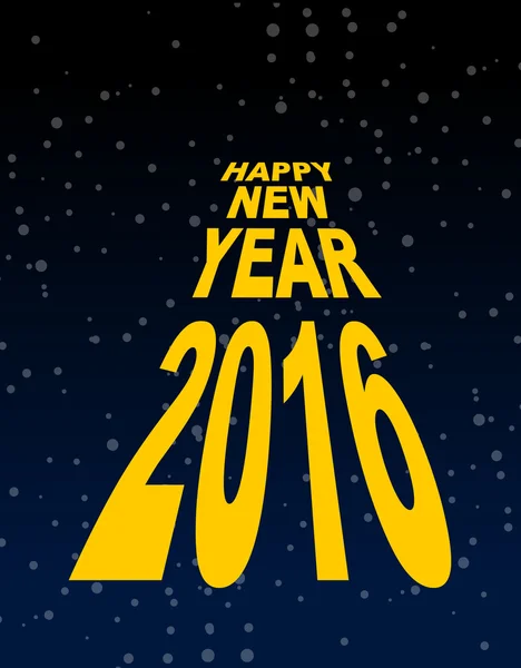 Šťastný nový rok uprostřed Černé obloze. Temný prostor a hvězdy. Text v — Stockový vektor
