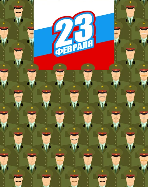 23 February. Day of defenders of fatherland. Holiday in Russia a — Stockvector