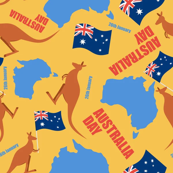 Australie jour modèle sans couture. Ornement pour la fête nationale de l'Aus — Image vectorielle