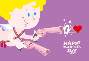 Valentines day Greeting card . Valentine purpurea. Greeting card