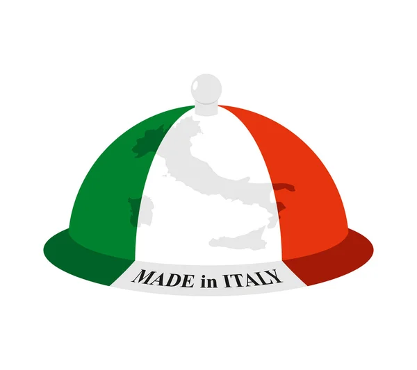 Cloche Italian. Cover for hot dishes with map of Italy. Accessor — ストックベクタ