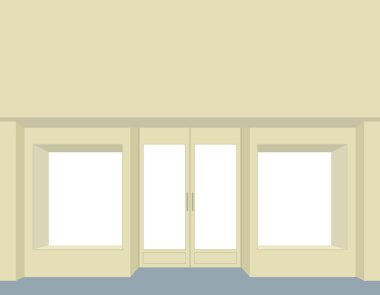 storefront. Empty Storefront. Clean store windows. Front group f