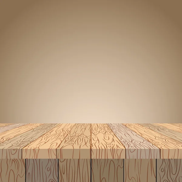 Wooden table. Wooden surface. Wood texture. Planks of wood in pe — Stock Vector