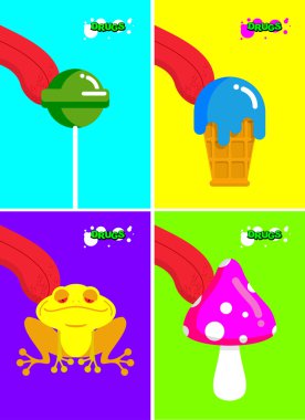 Narcotic substances. Acidic lollipop and Frog. Narcotic sweetnes