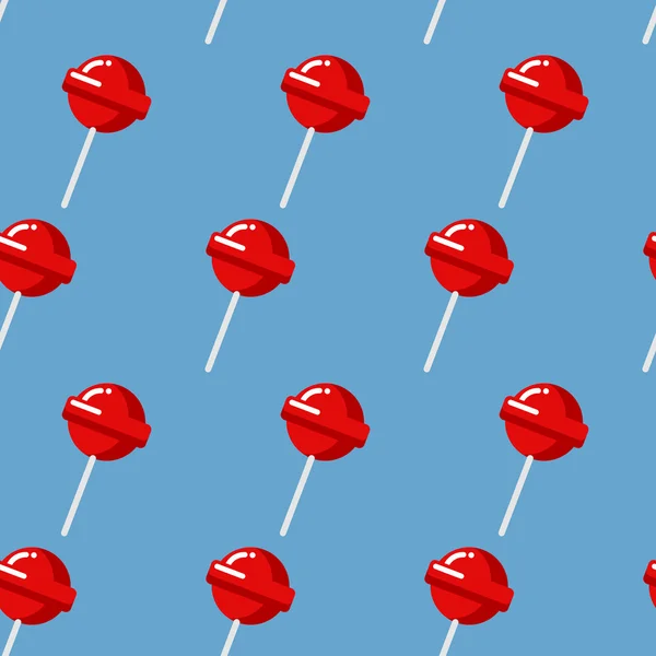 Patrón sin costuras Lollipop. Textura de caramelo dulce rojo. Fresa s — Archivo Imágenes Vectoriales