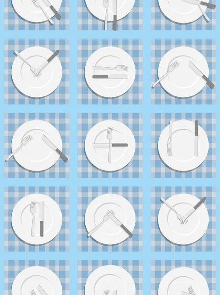 Dining etiquette seamless pattern. Background for menu of restau — Stock vektor