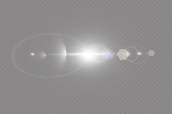 Vector Transparant Zonlicht Speciale Lens Flare Licht Effect — Stockvector