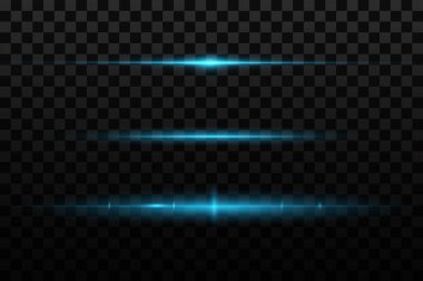 Mavi rengin vektör çizimi. Işık etkisi. Soyut lazer ışınları. Kaotik neon ışınları . 