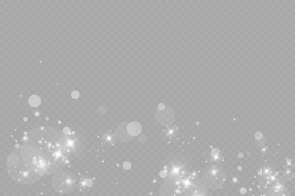 Fallande Snö Grå Vector Julväder Bakgrund Glöd Ljus Effekt Vektorillustration — Stock vektor