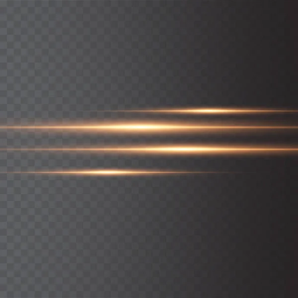 Zlatý Světelný Efekt Abstraktní Laserové Paprsky Světla Chaotické Neonové Paprsky — Stockový vektor