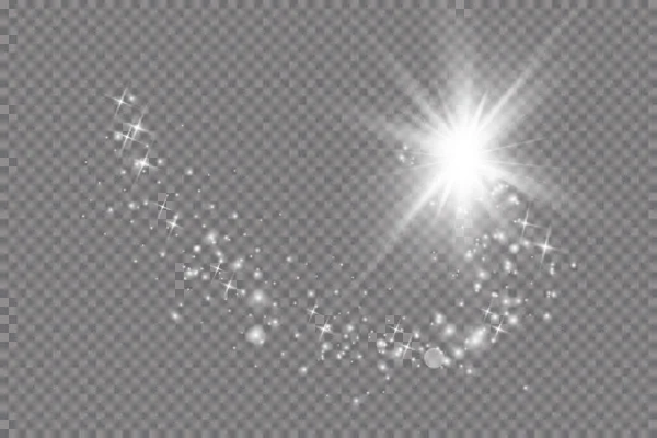 Λάμψη Φωτός Εικονογράφηση Διανύσματος Χριστουγεννιάτικη Λάμψη Σκόνη — Διανυσματικό Αρχείο