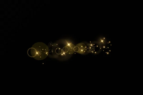 Χριστουγεννιάτικο Φως Λαμπερά Μαγικά Σωματίδια Σκόνης Σπίθες Σκόνης Και Χρυσά — Διανυσματικό Αρχείο