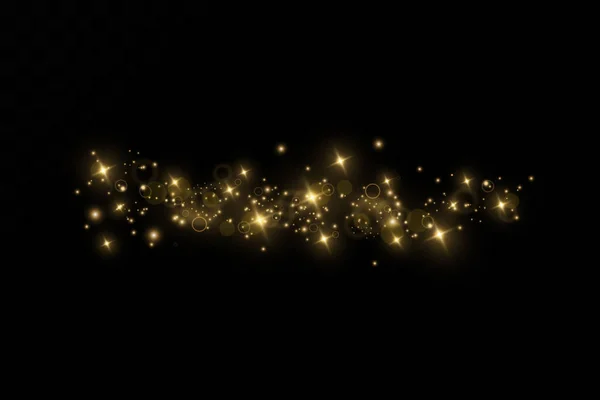 Effet Lumière Noël Particules Poussière Magiques Étincelantes Les Étincelles Poussière — Image vectorielle