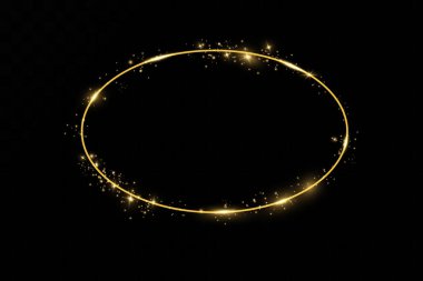 Altın yüzük. Vektör lüks çerçevesi. Noel süsü..