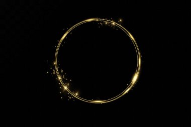 Altın yüzük. Vektör lüks çerçevesi. Noel süsü..