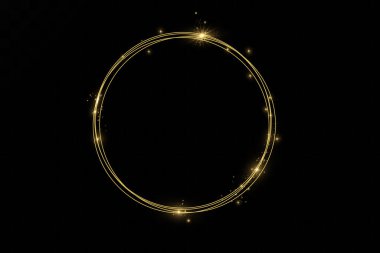 Altın yüzük. Vektör lüks çerçevesi. Noel süsü..