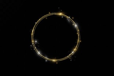 Altın yüzük. Vektör lüks çerçevesi. Noel süsü..