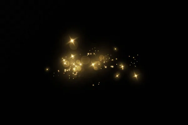 Efeito Luz Natal Partículas Poeira Mágicas Espumantes Faíscas Poeira Estrelas —  Vetores de Stock