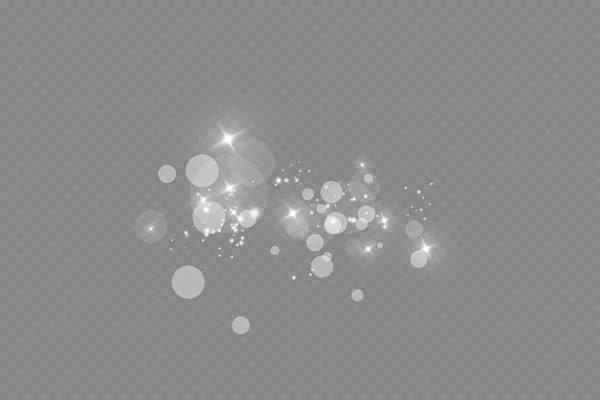 Dust Sparks Stars Shine Special Light Christmas Light Effect Glittering — Stock Vector