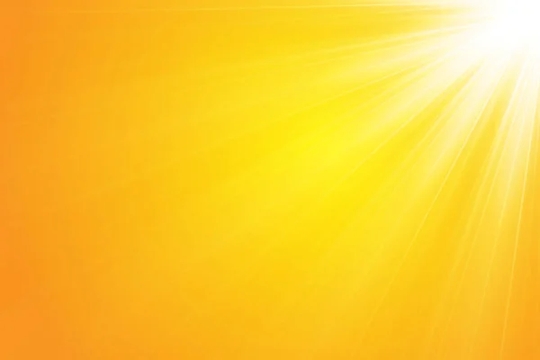 Sol Quente Sobre Fundo Amarelo Leto Bliki Raios Solares — Vetor de Stock