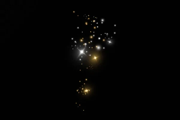 Effet Lumière Noël Particules Poussière Magiques Étincelantes Les Étincelles Poussière — Image vectorielle