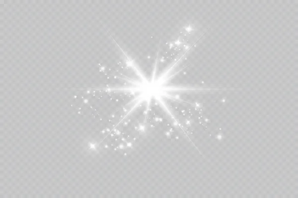 灰飞雪 圣诞节天气 发光效果 矢量图解 圣诞闪光 — 图库矢量图片