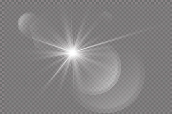 Vector Transparent Sunlight Special Lens Flare Light Effect — Stock Vector