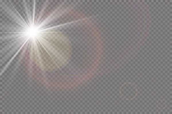 Vector Transparant Zonlicht Speciale Lens Flare Licht Effect — Stockvector