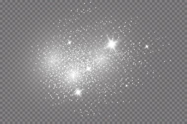 Parlak ışık efekti. Vektör çizimi. Noel flaşı. toz