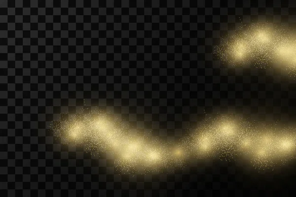 반사체는 배경에 크리스마스 마법의 입자를 반짝이는 별들은 빛으로 빛난다 — 스톡 벡터