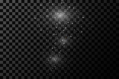 Parlak ışık efekti. Vektör çizimi. Noel flaşı. toz