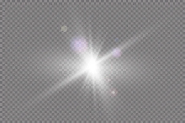 Vector Transparentes Sonnenlicht Spezielle Linse Flare Lichteffekt — Stockvektor