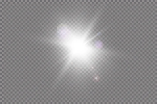 Διάνυσμα Διαφανές Φως Του Ήλιου Ειδικό Φως Φωτοβολίδα Επίδραση — Διανυσματικό Αρχείο