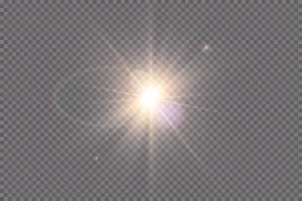 Vector Transparant Zonlicht Speciale Lens Flare Licht Effect — Stockvector