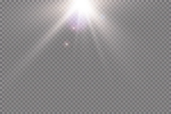 Vector Transparant Zonlicht Speciale Lens Flare Licht Effect — Stockvector