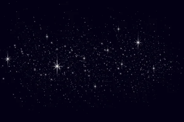 Нічне Зоряне Небо Зірками Підходить Фон Зірки Планети Місяці Космічне — стоковий вектор