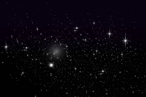 배경에 별들이 밤하늘을 찌릅니다 스타더스트 — 스톡 벡터