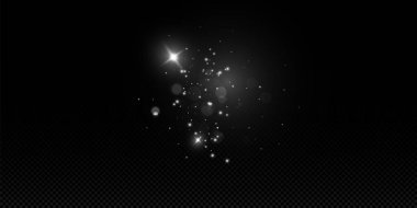 Işık efekti. Arka plan için dekorasyon. Noel tozu.