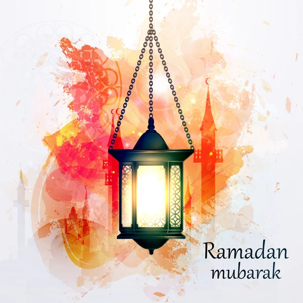 Ramadán kareem lámpás — Stock Vector