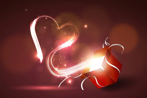 Dia dos Namorados - presente do coração —  Vetores de Stock