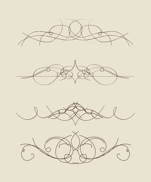 Ensemble d'éléments calligraphiques . — Image vectorielle