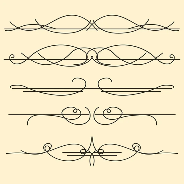 Ensemble d'éléments calligraphiques . — Image vectorielle