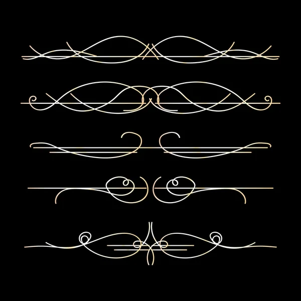 Ensemble d'éléments calligraphiques . — Image vectorielle