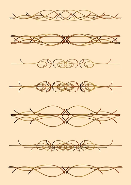 Kaligrafi öğeleri kümesi.