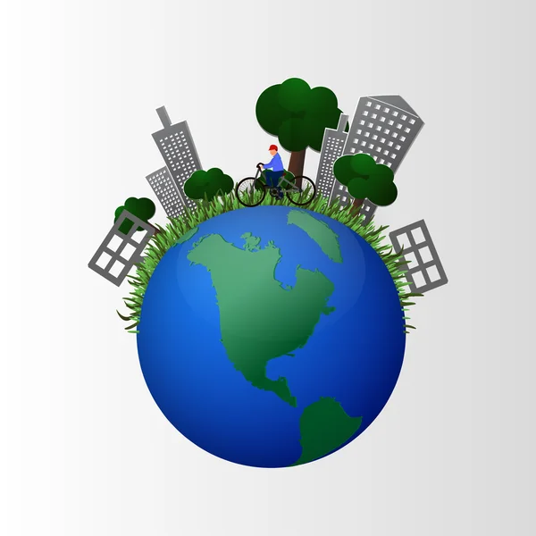 Green Planet Konzept — Stockvektor