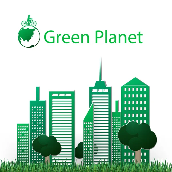 Green Planet Konzept — Stockvektor