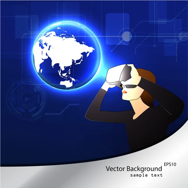 Brille mit der virtuellen Realität — Stockvektor