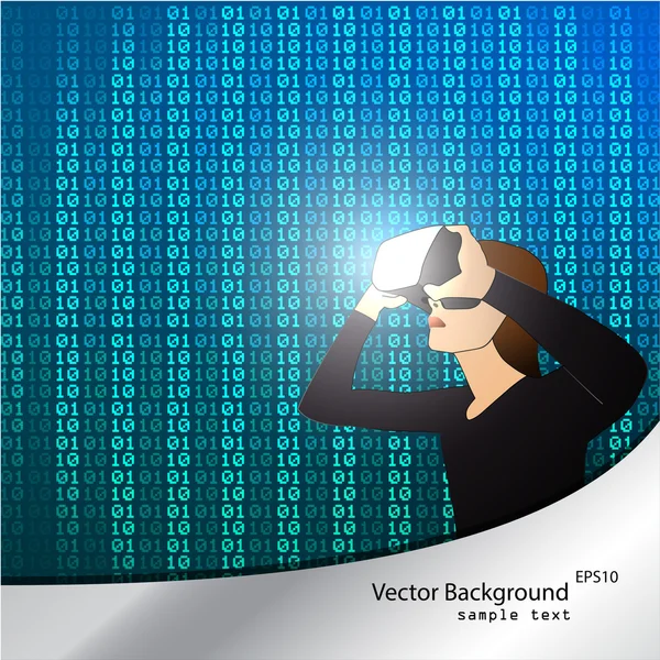 Brille mit der virtuellen Realität — Stockvektor