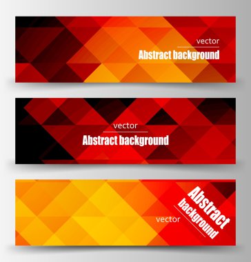 Soyut poligonal afiş Mozaik.