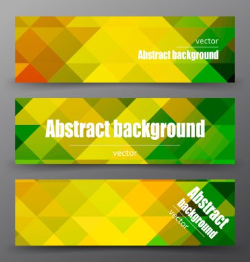 Soyut poligonal afiş Mozaik.